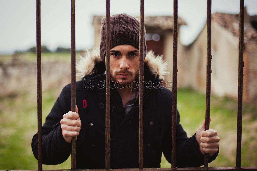 Similar – Cool man holding a step