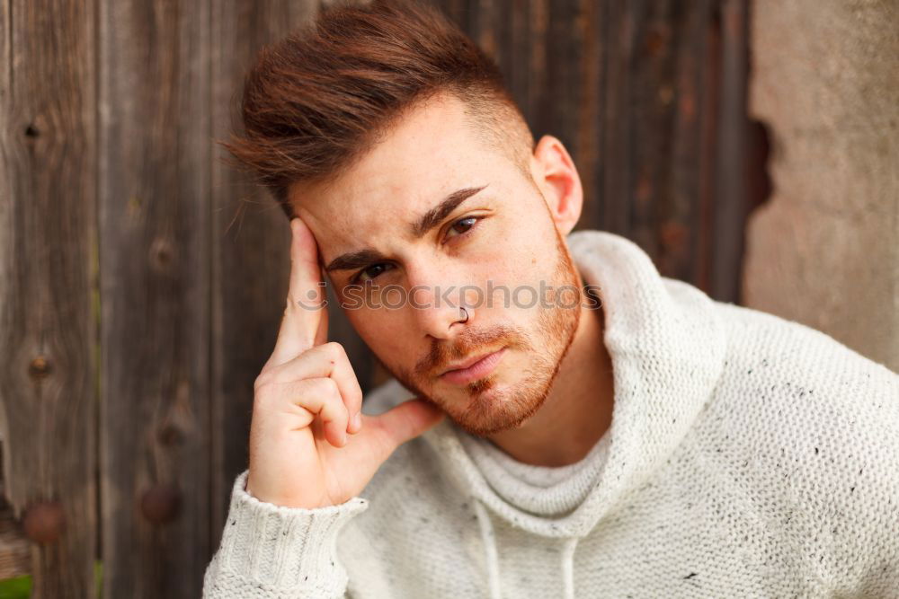 Similar – Image, Stock Photo Young man in urban background wearing casual clothes.