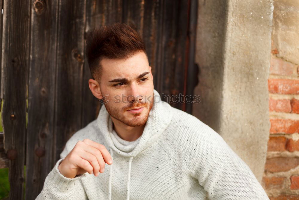 Similar – Image, Stock Photo Young man in urban background wearing casual clothes.