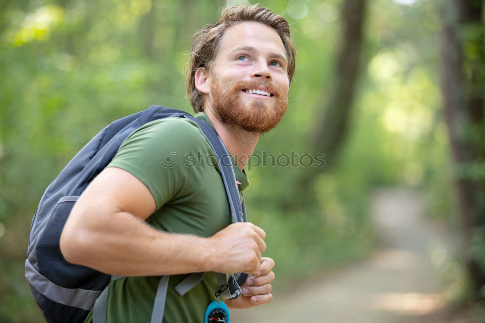 Similar – Male trail athlete posing with race number