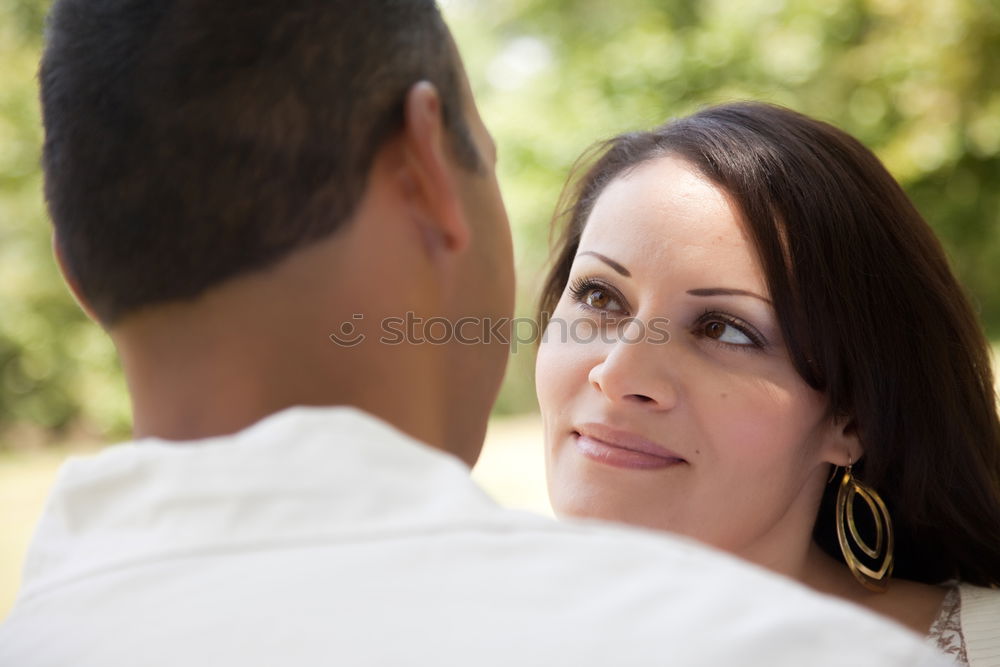 Similar – Loving Young Couple Hugging And Kissing At Home Standing In Kitchen Together