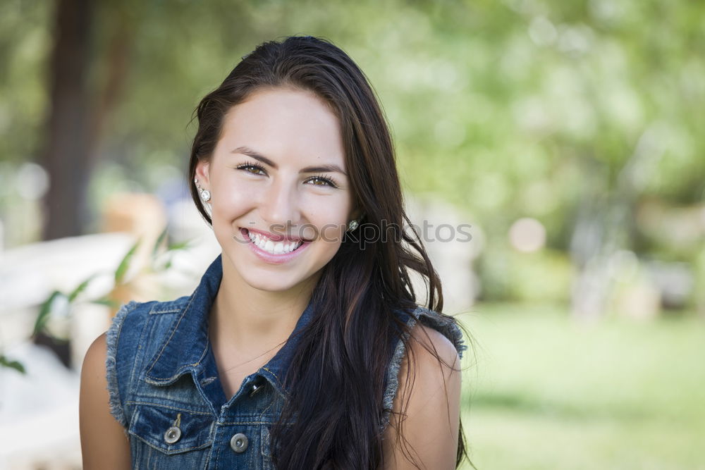 Similar – Image, Stock Photo Pretty brunette woman