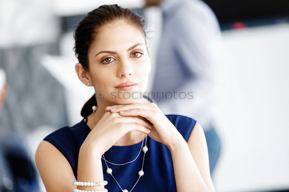 Similar – Image, Stock Photo Woman on escalator