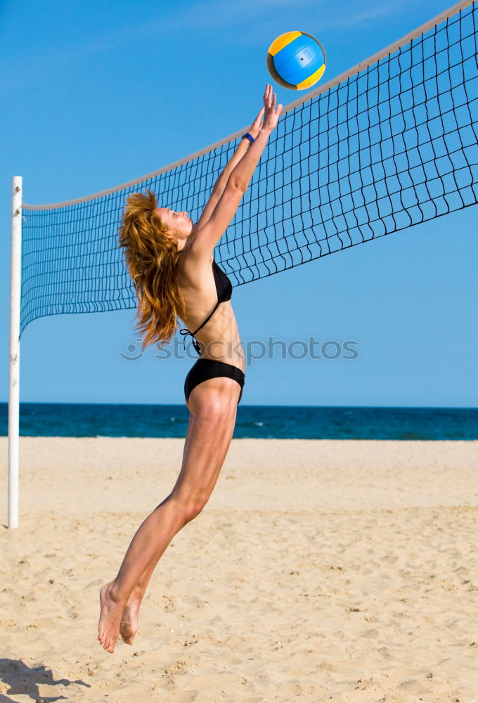 Similar – Image, Stock Photo Volleyball serve Lifestyle