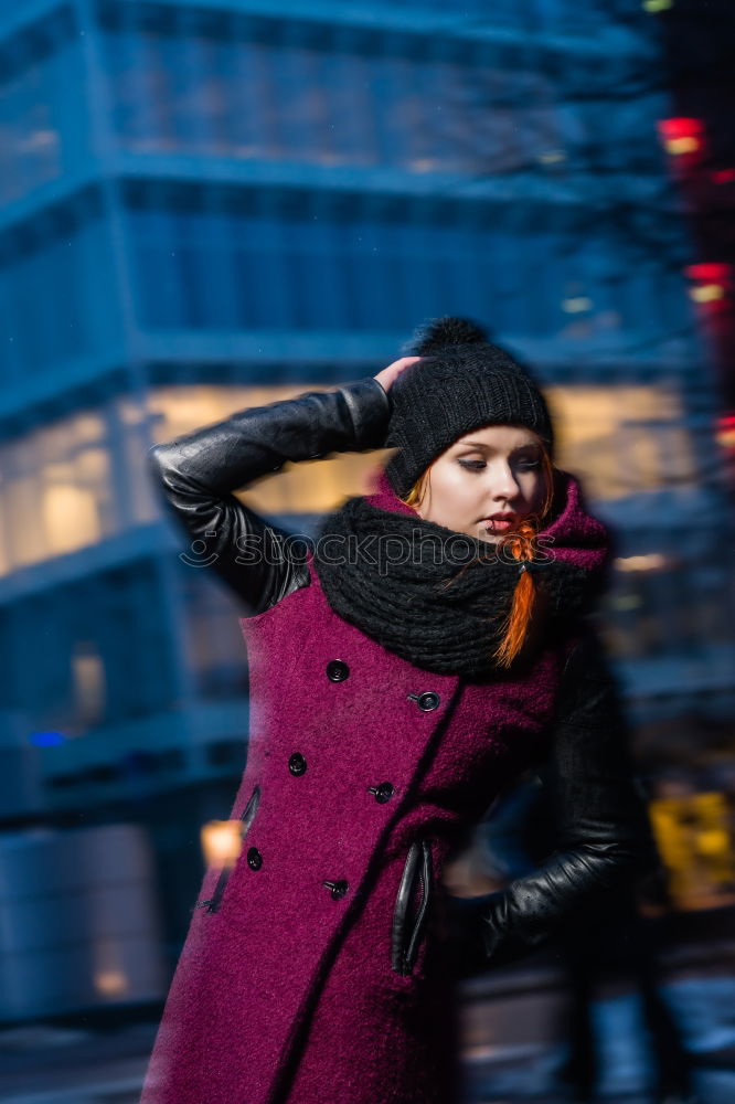 Similar – Image, Stock Photo Beautiful young woman wearing winter clothes