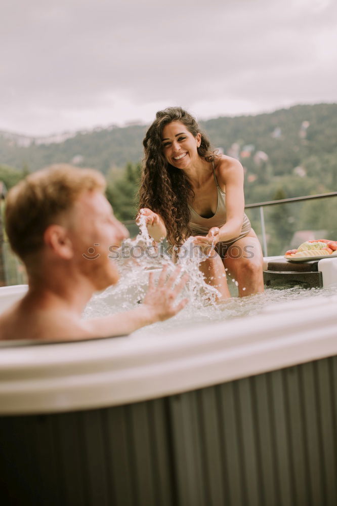 Similar – Image, Stock Photo Sensual couple in plunge tub