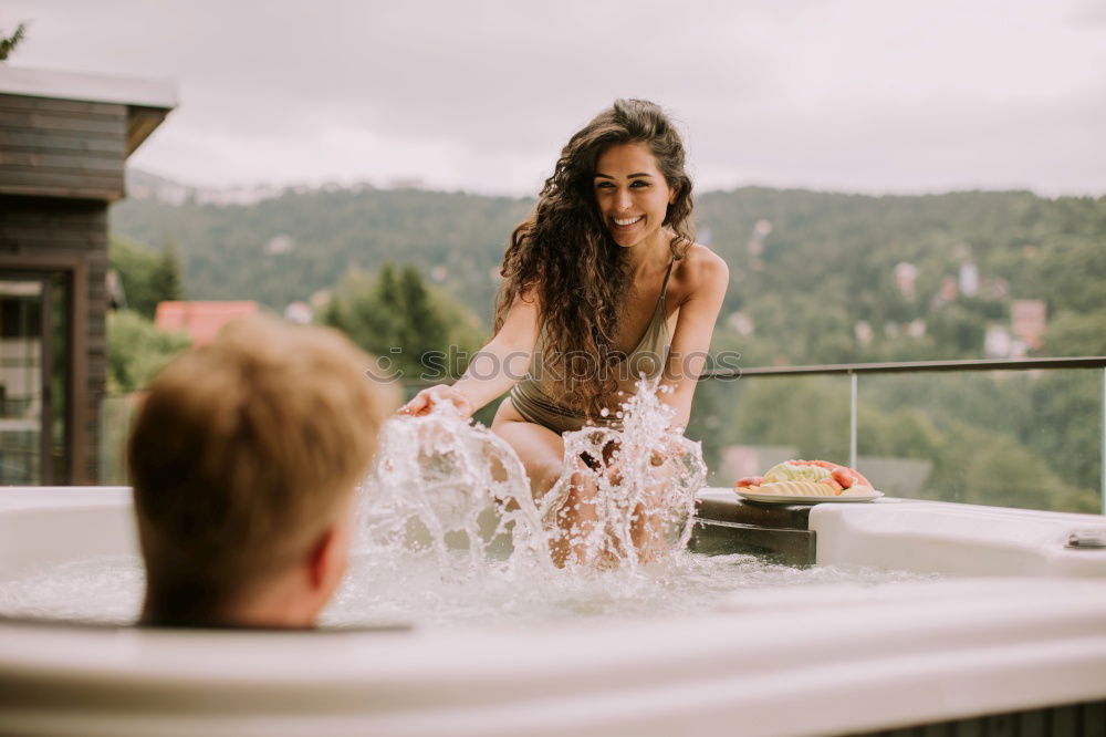 Similar – Image, Stock Photo Woman in a modern bath tub