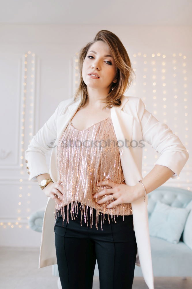 Similar – Image, Stock Photo Cheerful woman in doorway