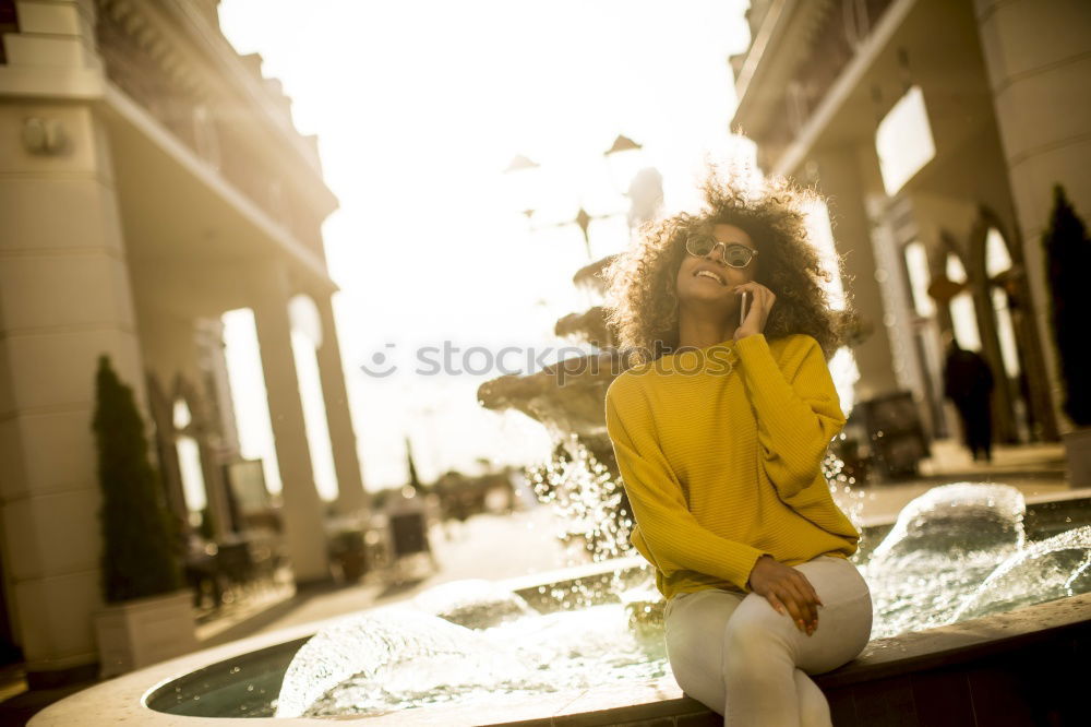 Similar – girl walking down the street