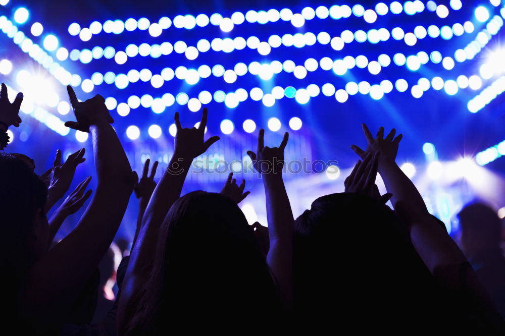 Similar – Image, Stock Photo Crowd at concert Acoustic