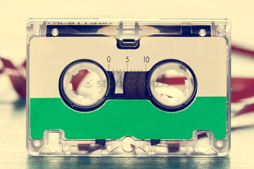 Similar – Vintage headphones and audio cassette