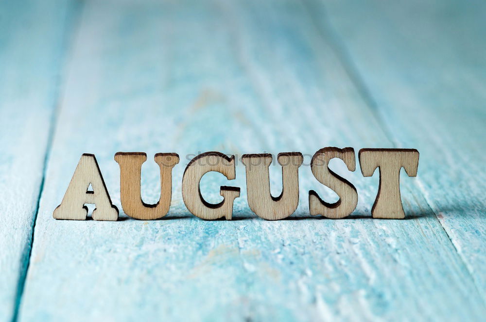 Similar – August sign on wooden cubes