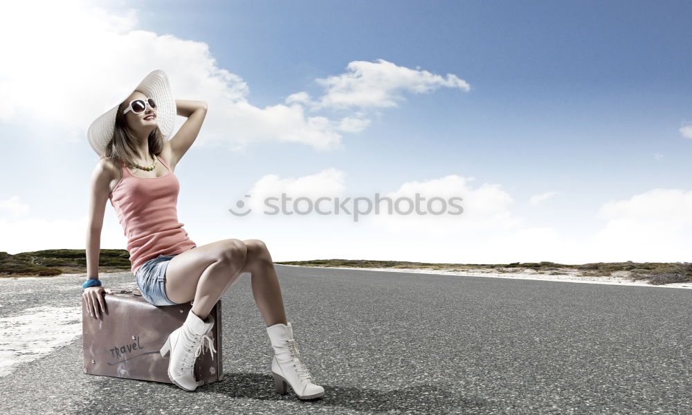 Similar – Image, Stock Photo Beautiful skater woman riding on her longboard.