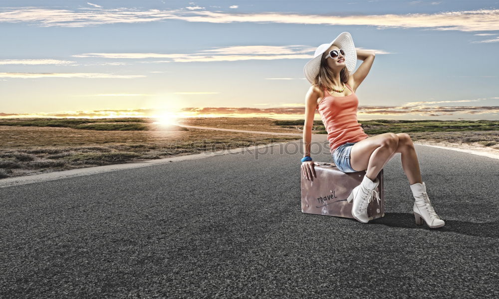 Similar – Image, Stock Photo Beautiful skater woman riding on her longboard.