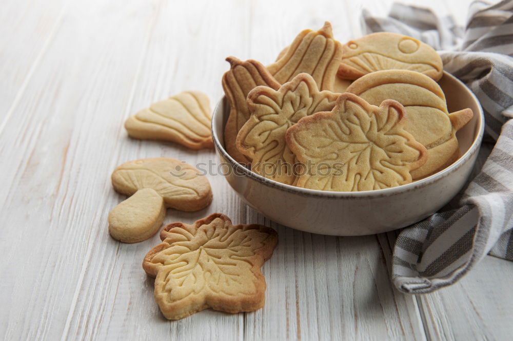 Similar – Image, Stock Photo Cooking cookies with cookie cutters on a dark table