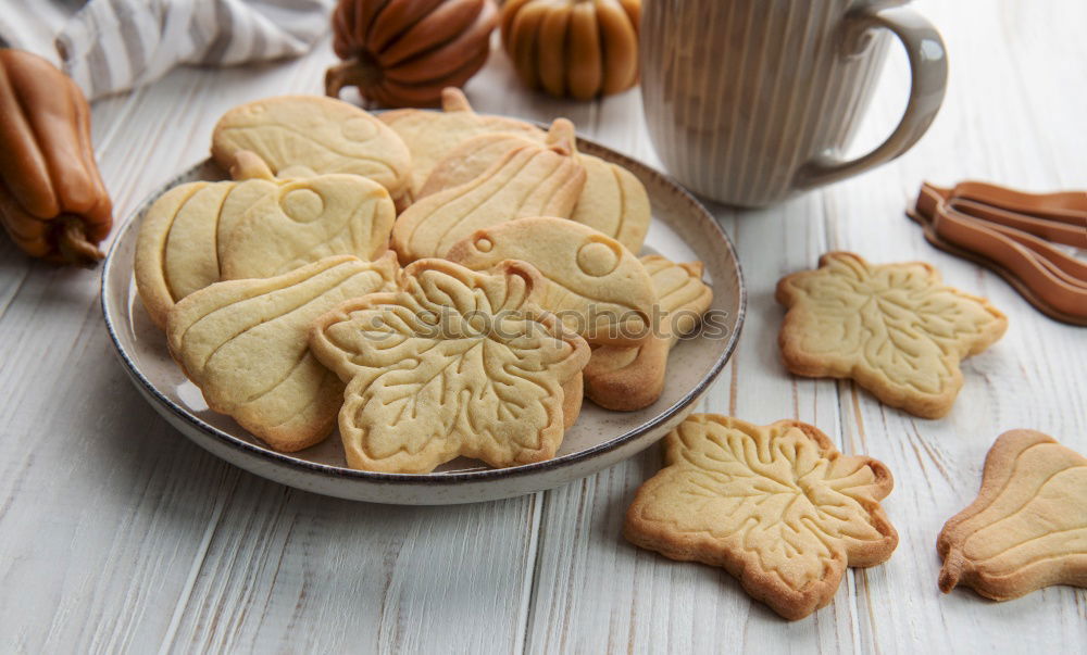 Similar – Image, Stock Photo Cooking cookies with cookie cutters on a dark table