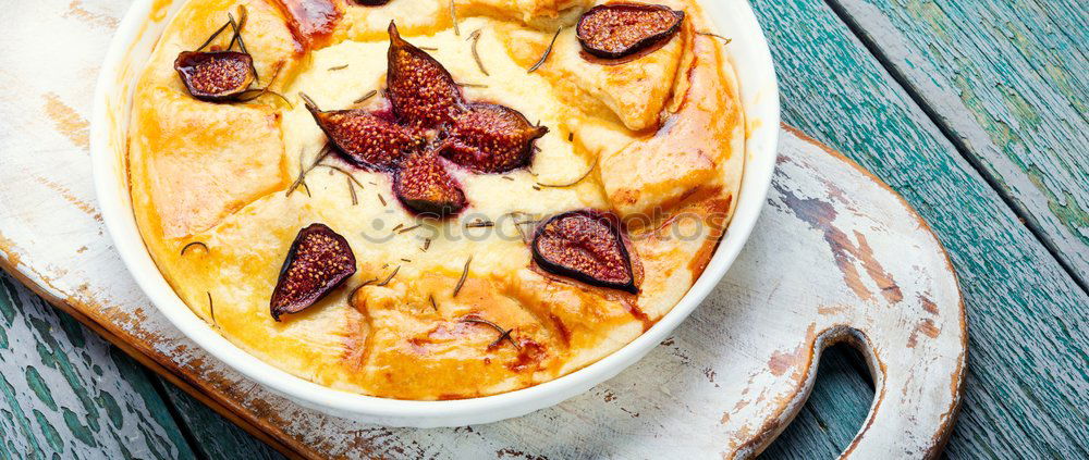 Italian focaccia with figs