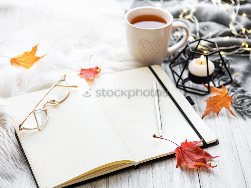 Similar – cozy autumn morning at home. Hot cocoa with marshmallows