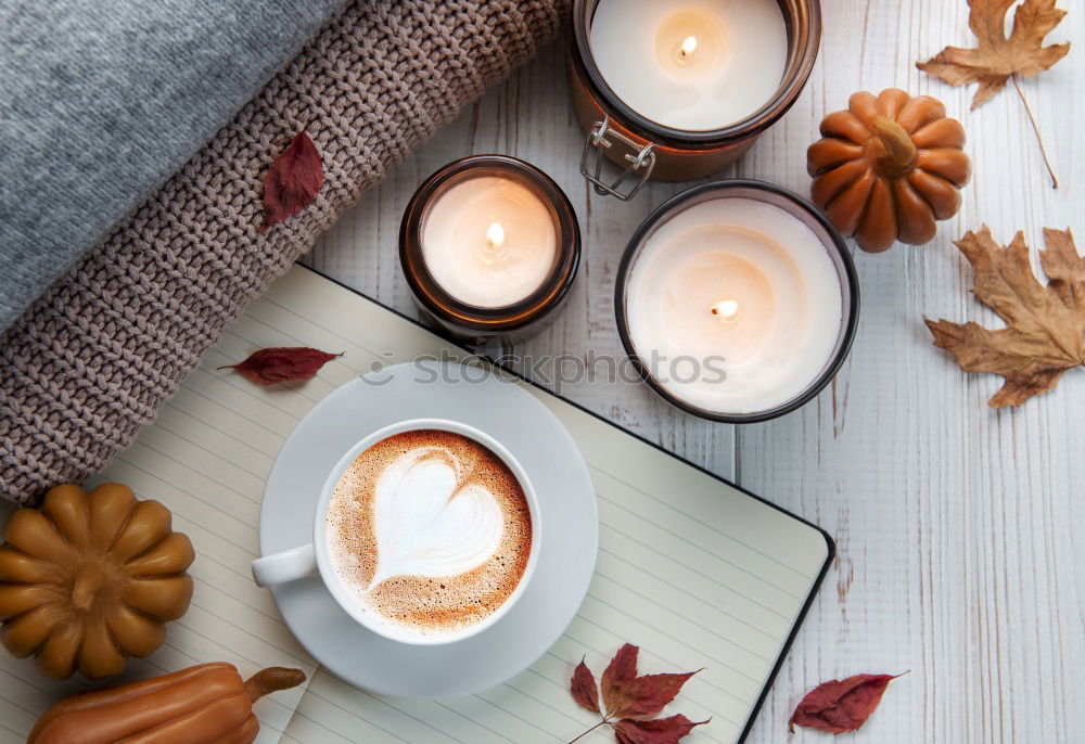 Similar – Image, Stock Photo cozy winter or autumn morning at home