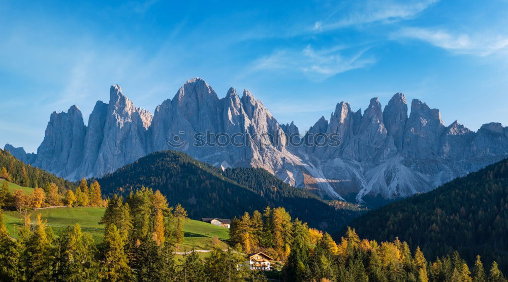 Similar – Image, Stock Photo barn in the alps Landscape