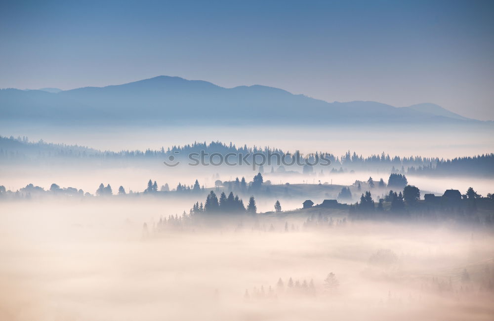 Similar – Image, Stock Photo Striped fog Nature