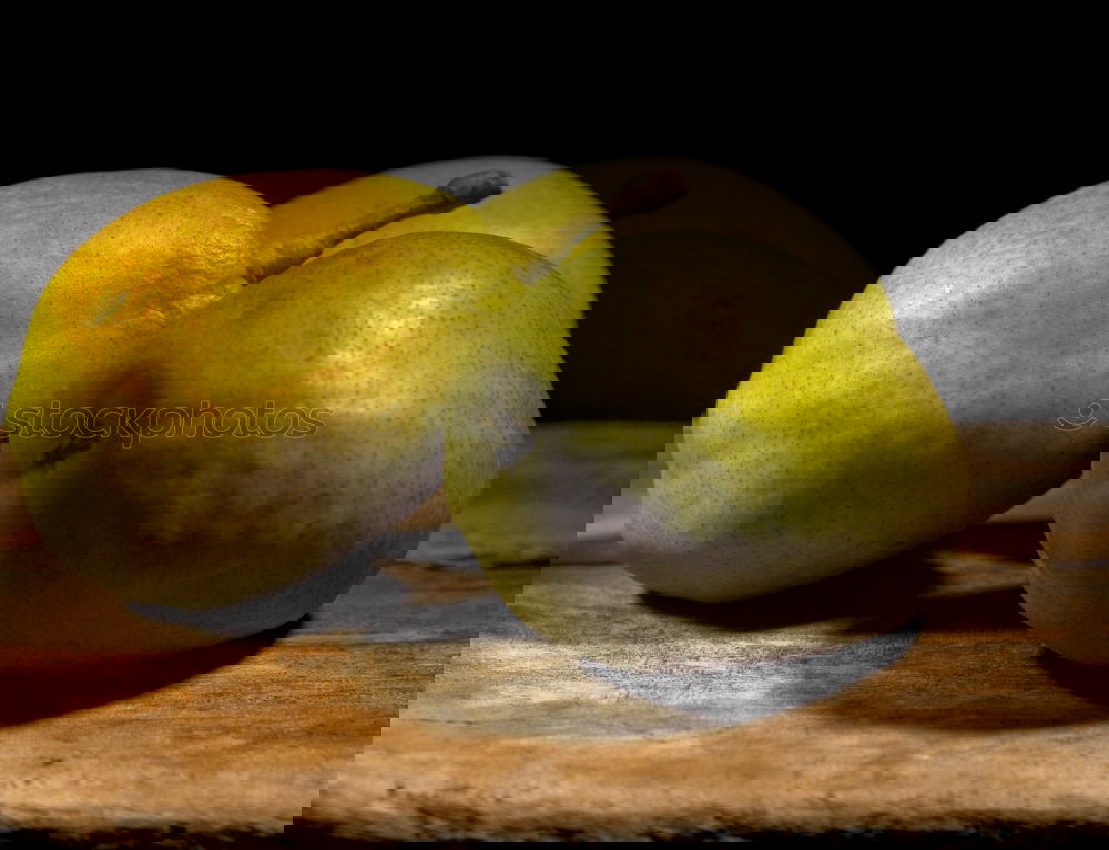 Similar – Image, Stock Photo ripe green pears on a brown wooden board