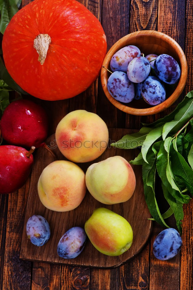 Similar – Image, Stock Photo Fresh plums with leaves