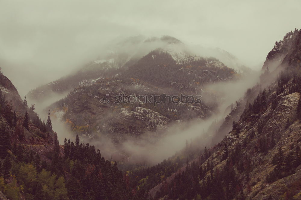 Small river flowing between cliffs