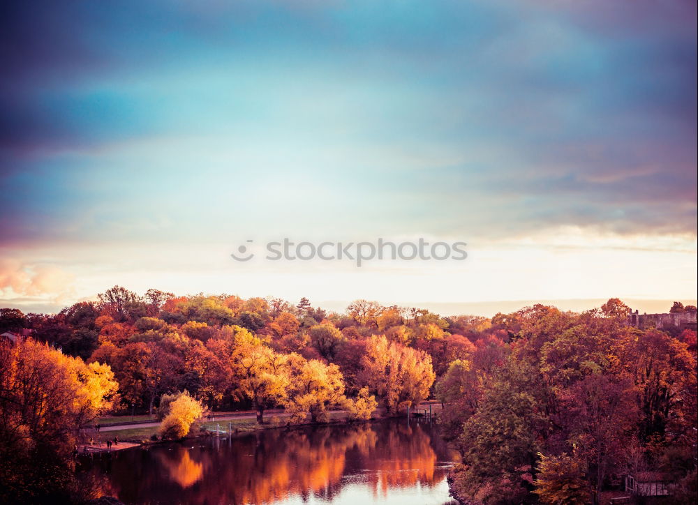 Similar – Image, Stock Photo Winter sun over the river Moldau/ Vitava