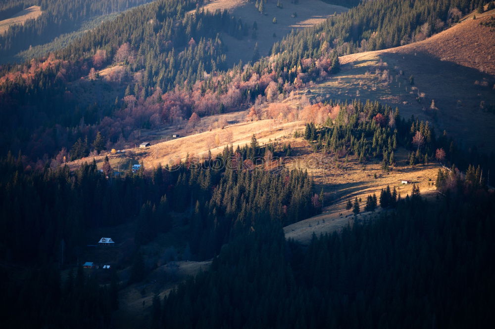 Similar – Image, Stock Photo Sunny October day in Malopolska mountain village