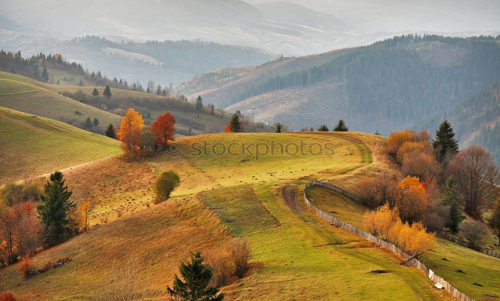 Similar – September rural scene in Carpathian mountains.