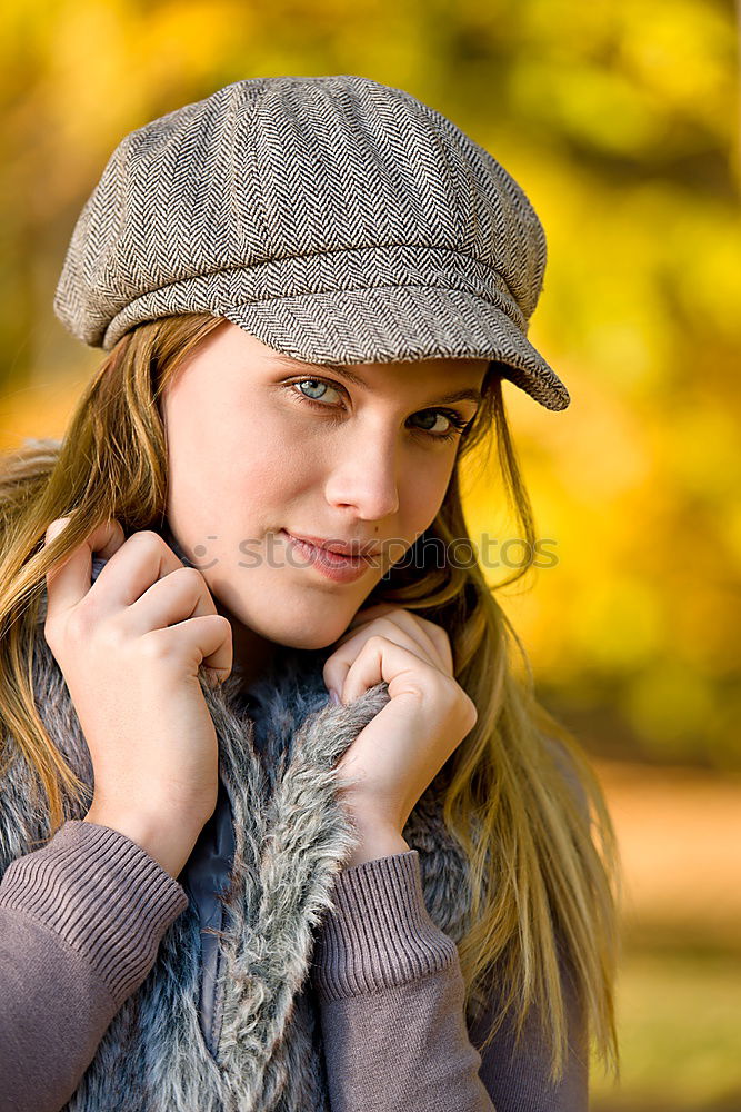 Similar – Image, Stock Photo Closeup portrait of a girl.