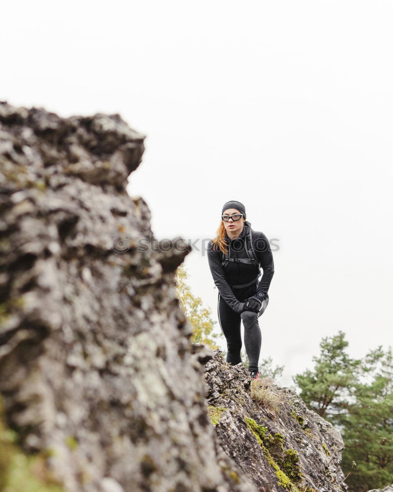 Similar – Young Backpacker enjoying of Nature.