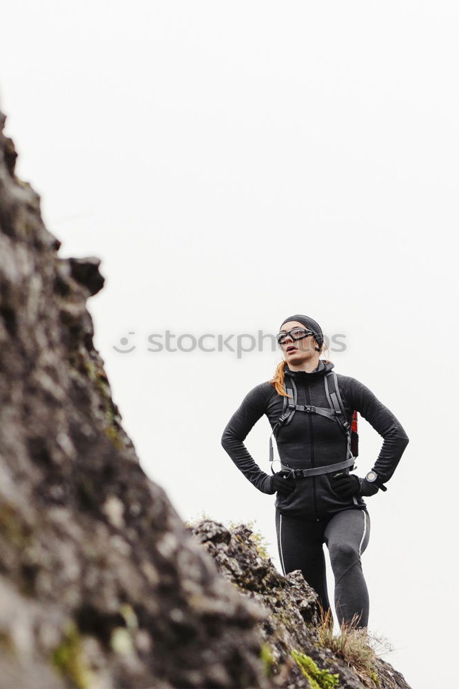 Similar – Young Backpacker enjoying of Nature.