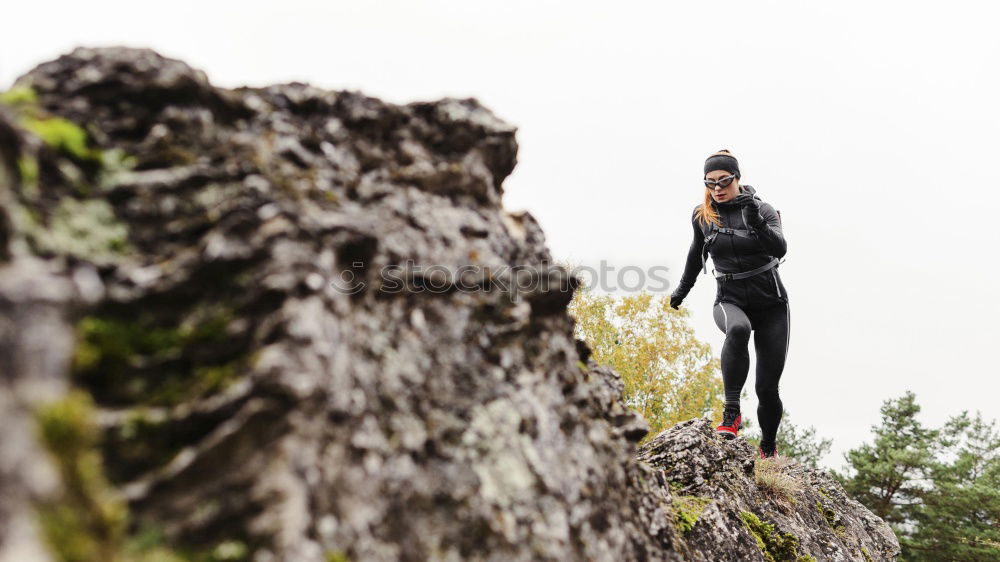 Similar – Young Backpacker enjoying of Nature.