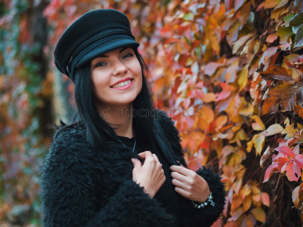 Similar – young woman in the autumn forest