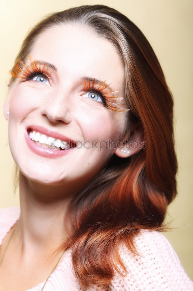 Similar – Image, Stock Photo Smiling Red Haired Woman