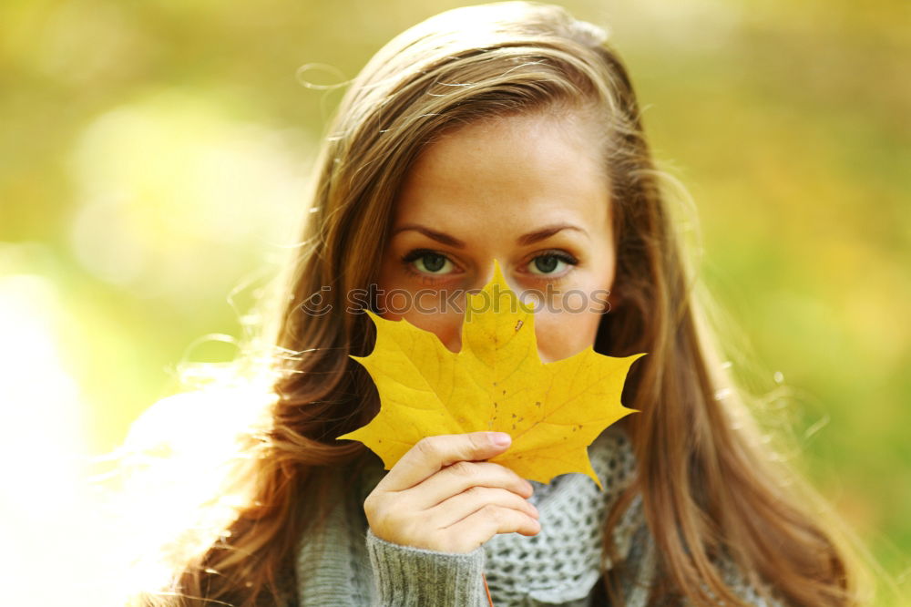 Similar – Image, Stock Photo Pretty young woman with red hair in the autumn park