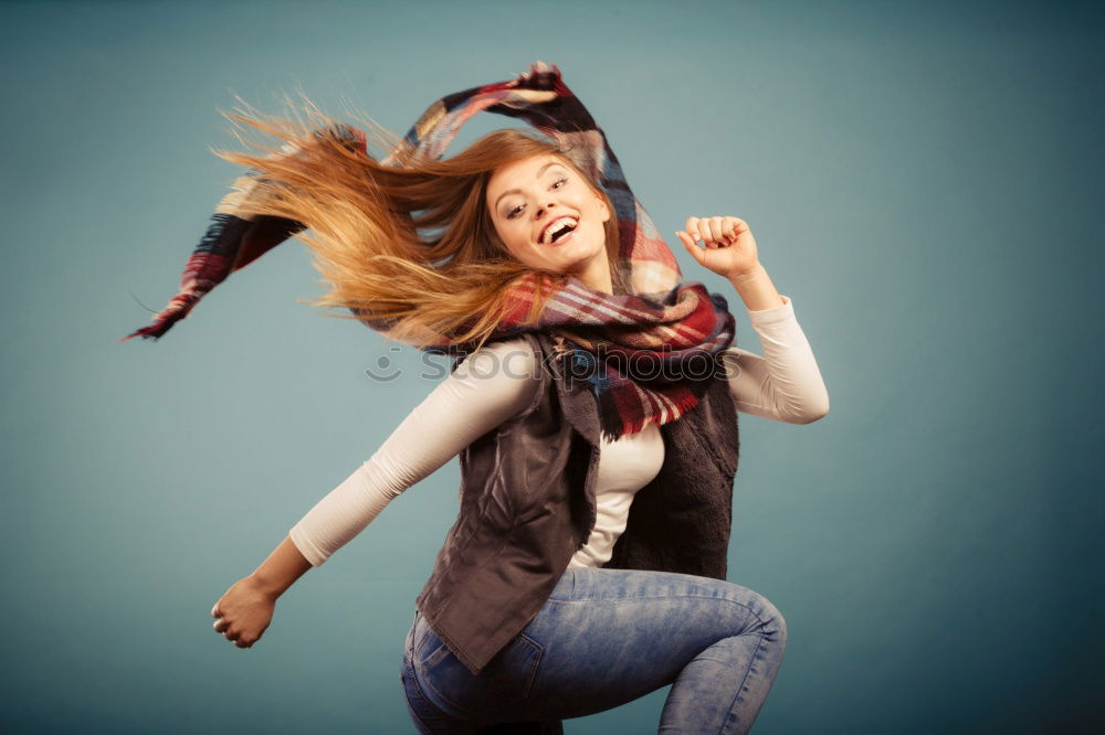 Similar – Image, Stock Photo Redhead young woman holding an empty blackboard