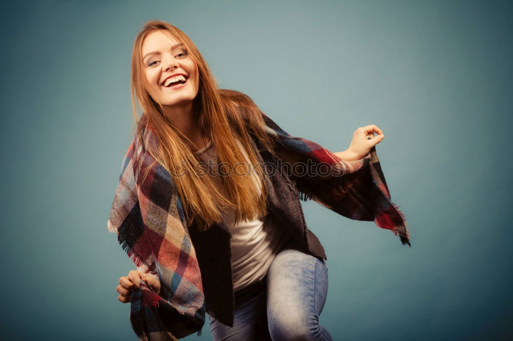 Similar – Young smiling woman with grey dyed hair