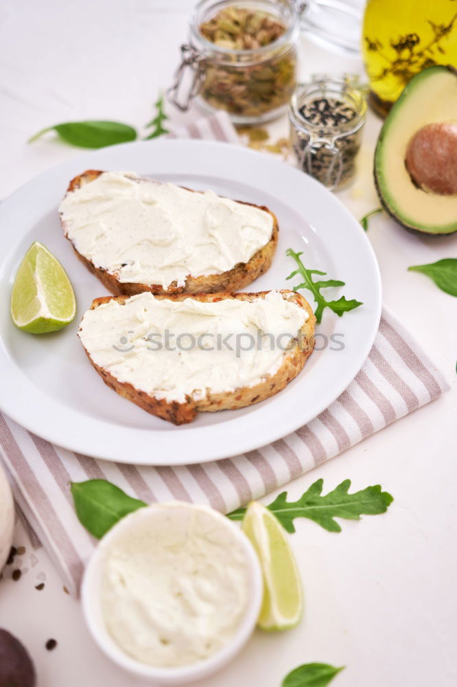Similar – Image, Stock Photo Crispbread with radishes