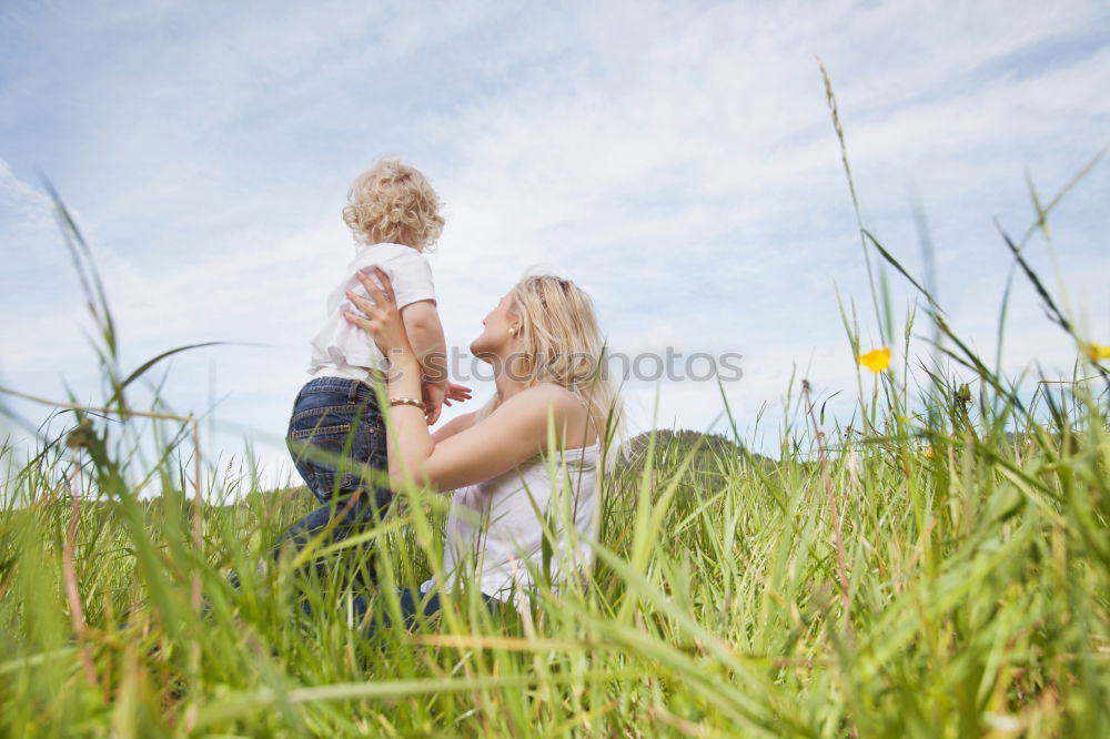 Similar – Image, Stock Photo Happy lesbian family with child