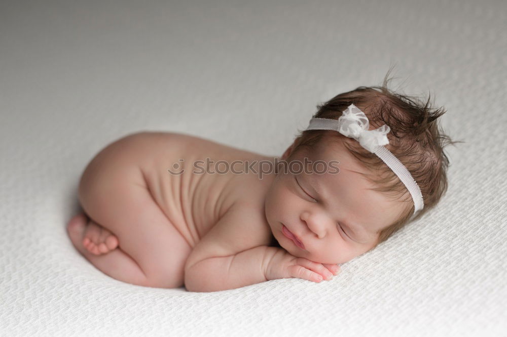 Similar – Image, Stock Photo Portrait of a newborn baby sleeping