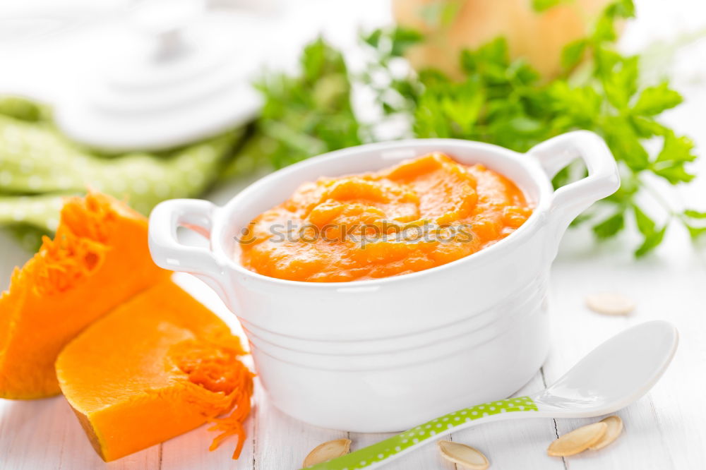 Image, Stock Photo Pumpkin soup puree