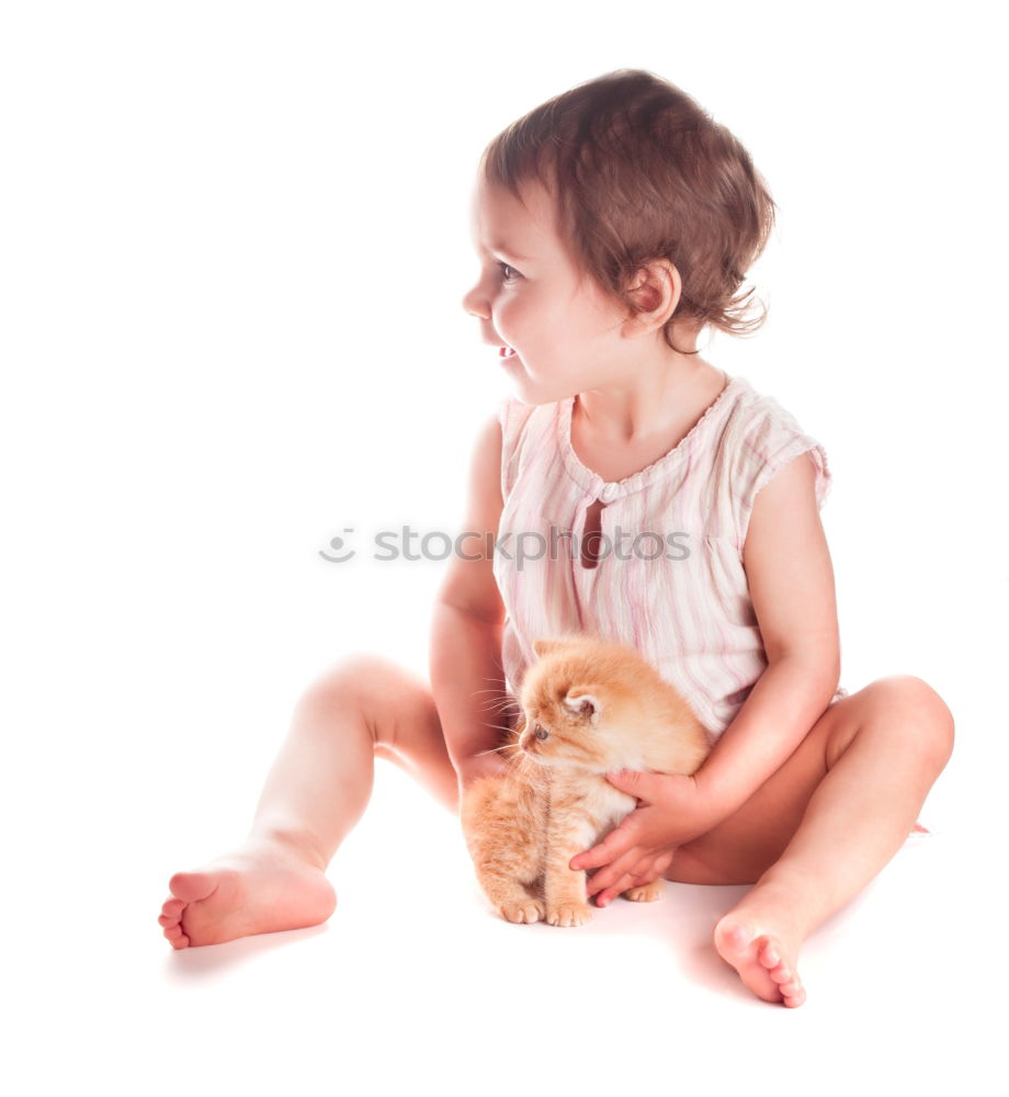 Similar – Young girl cuddles stuffy