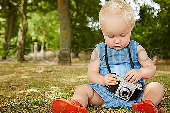 Similar – Image, Stock Photo Happy boy with camera