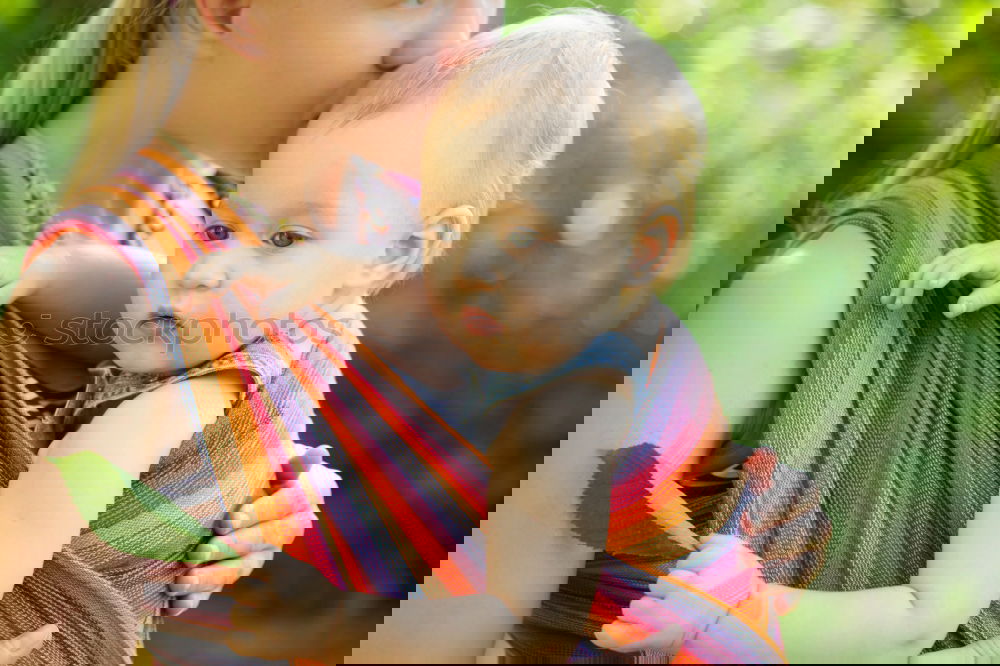Similar – Image, Stock Photo Mother with child in park