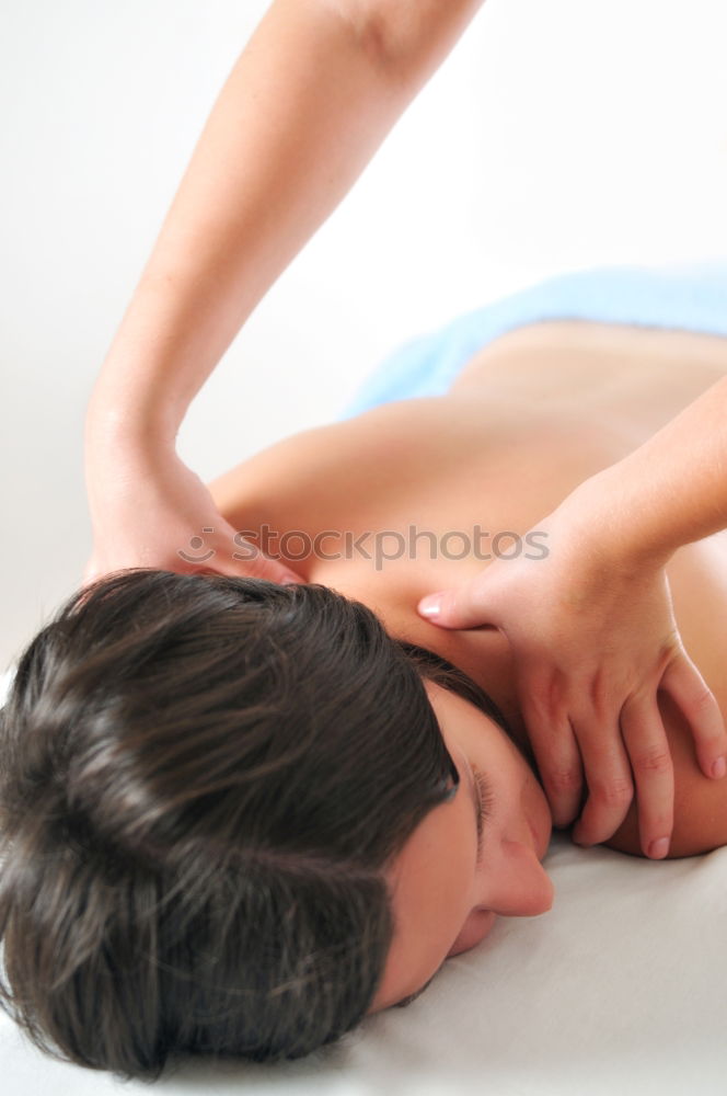 Neck massage, hands close-up