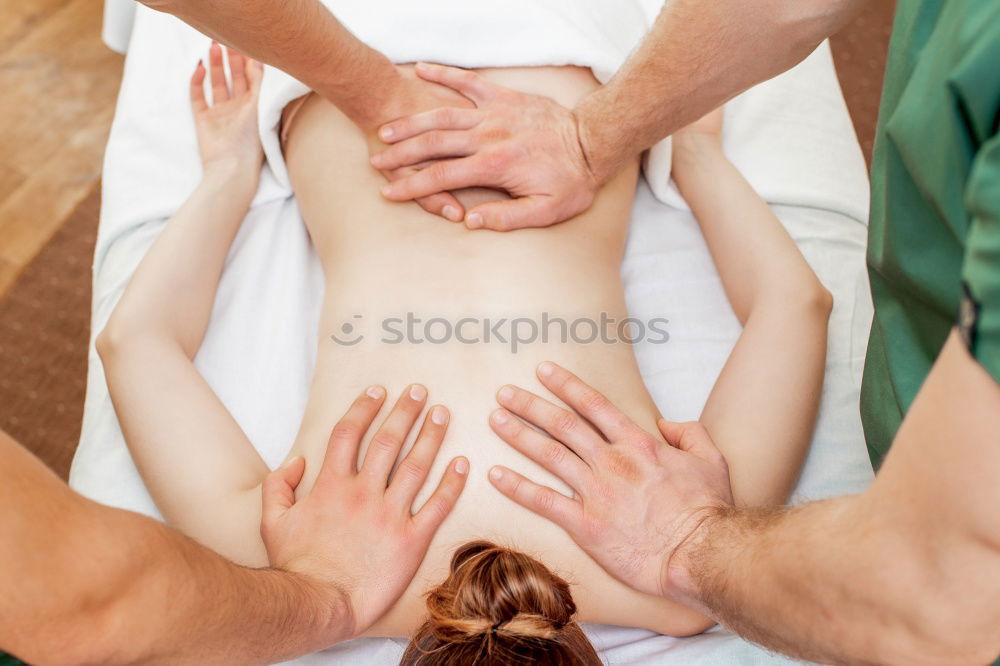 Similar – Image, Stock Photo young man at the physio therapy with pain
