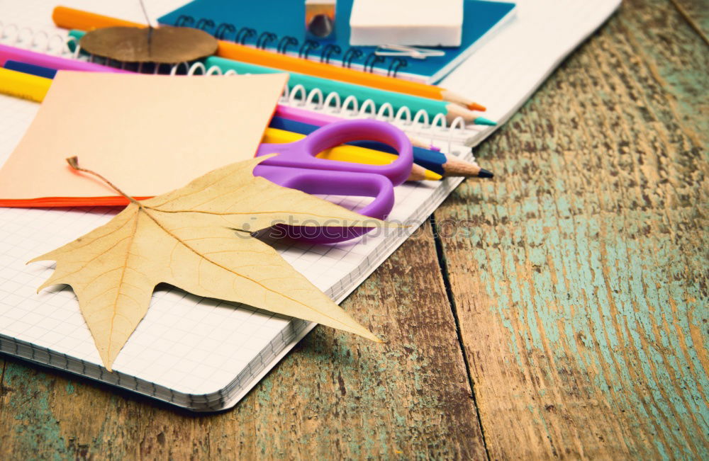 Backpack and school supplies: books, pencils, notepad